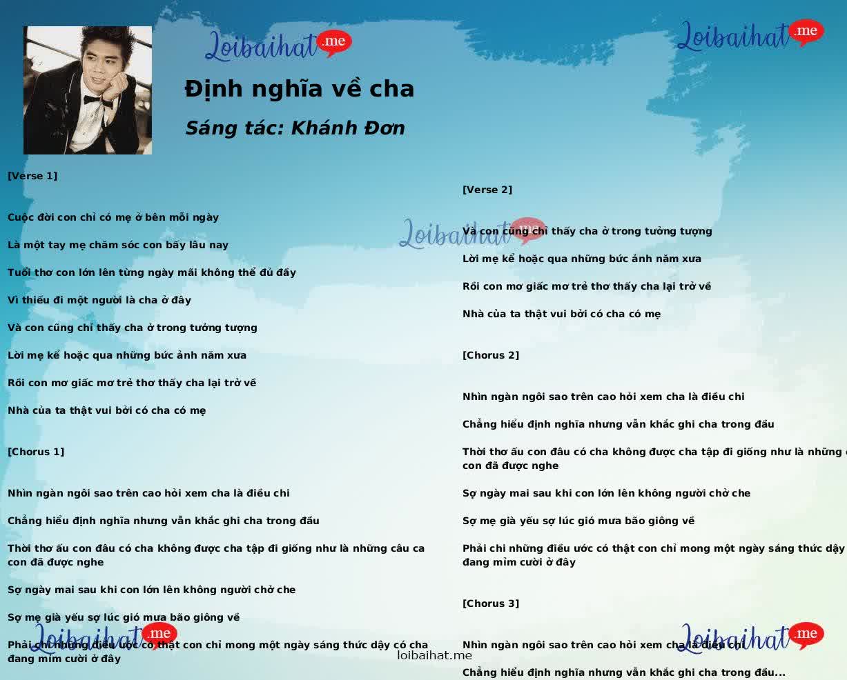 Định nghĩa về cha