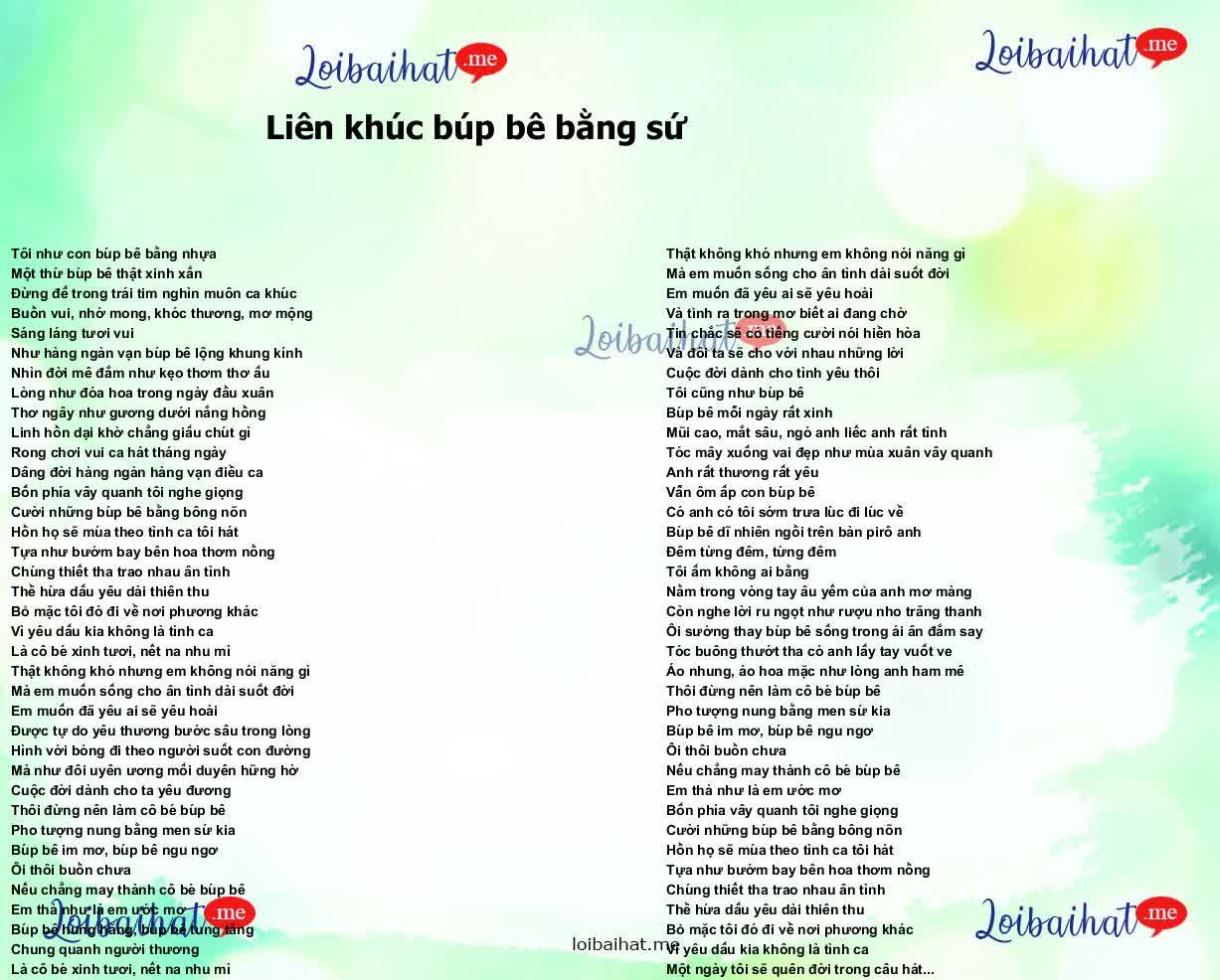 Liên khúc búp bê bằng sứ