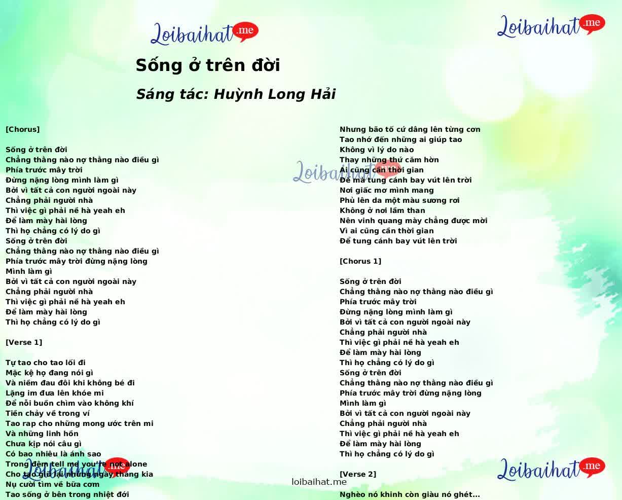 Sống ở trên đời