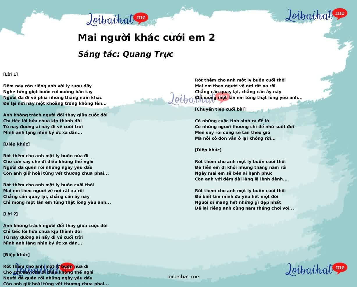 Mai người khác cưới em 2