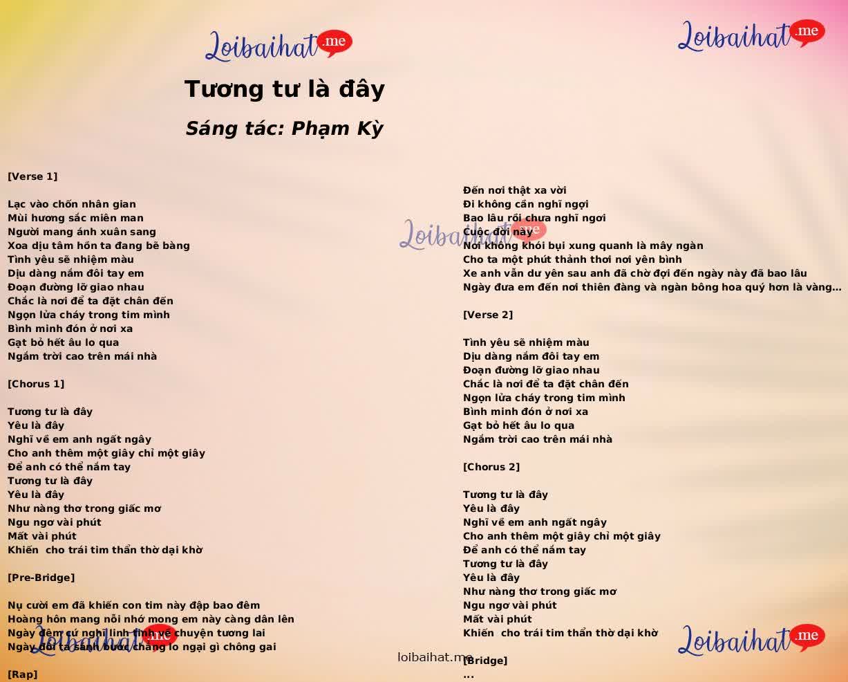 Tương tư là đây