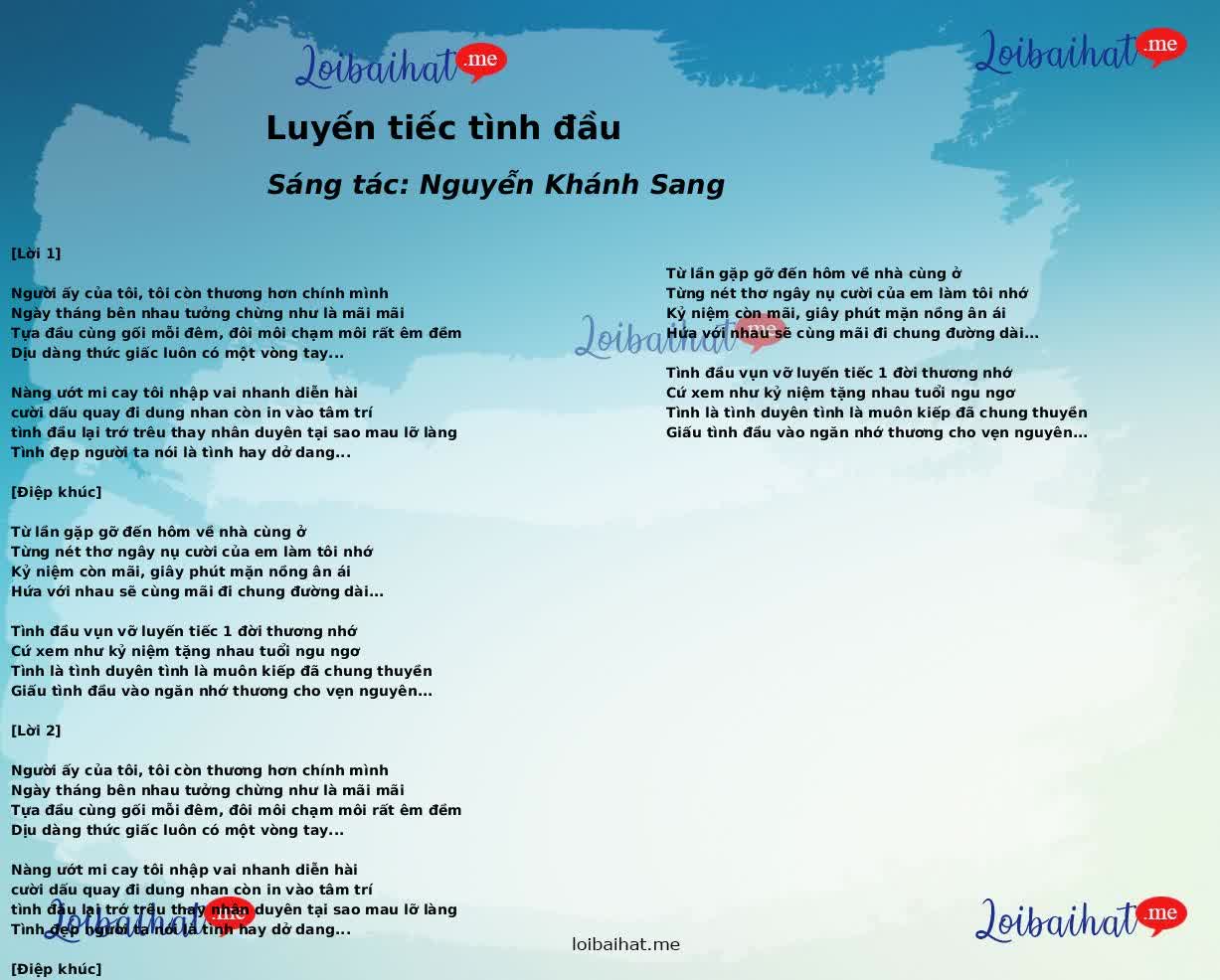 Luyến tiếc tình đầu