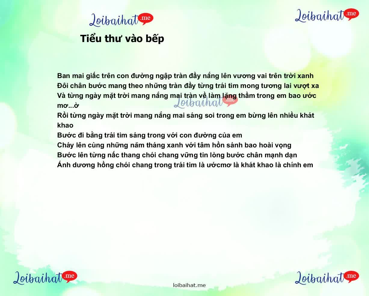 Tiểu thư vào bếp