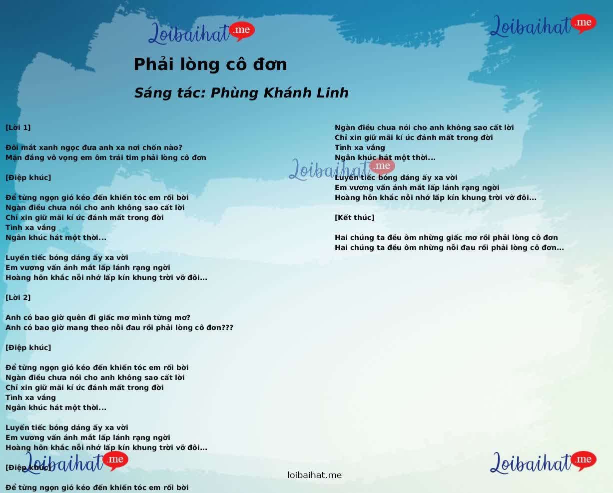 Phải lòng cô đơn