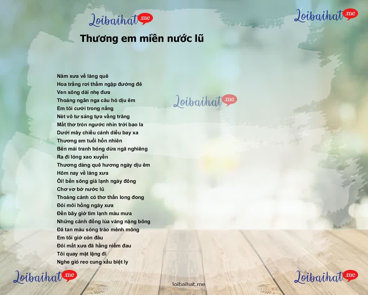 Thương em miền nước lũ