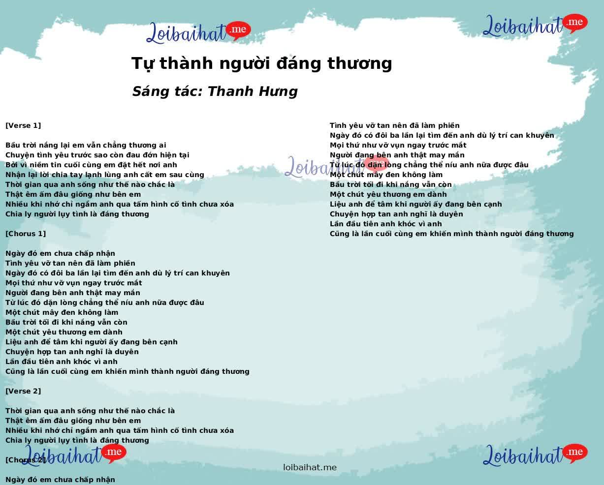Tự thành người đáng thương