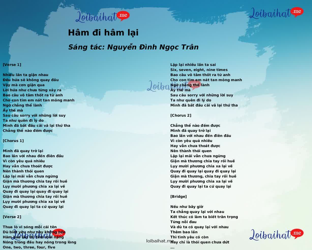 Hâm đi hâm lại