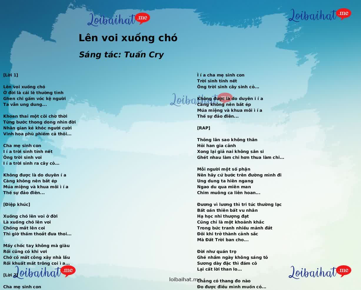 Lên voi xuống chó