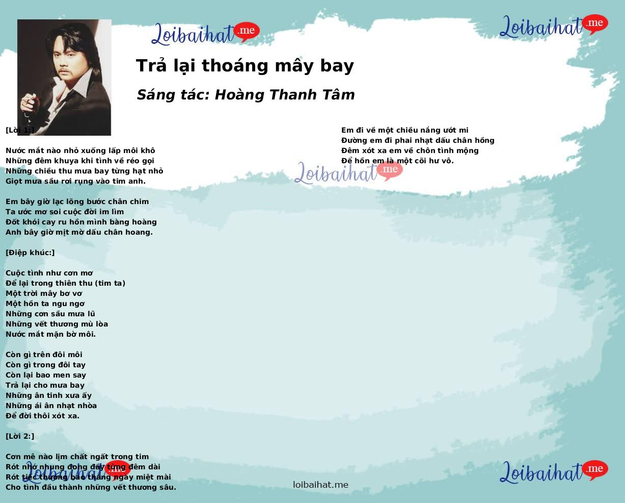 Trả lại thoáng mây bay