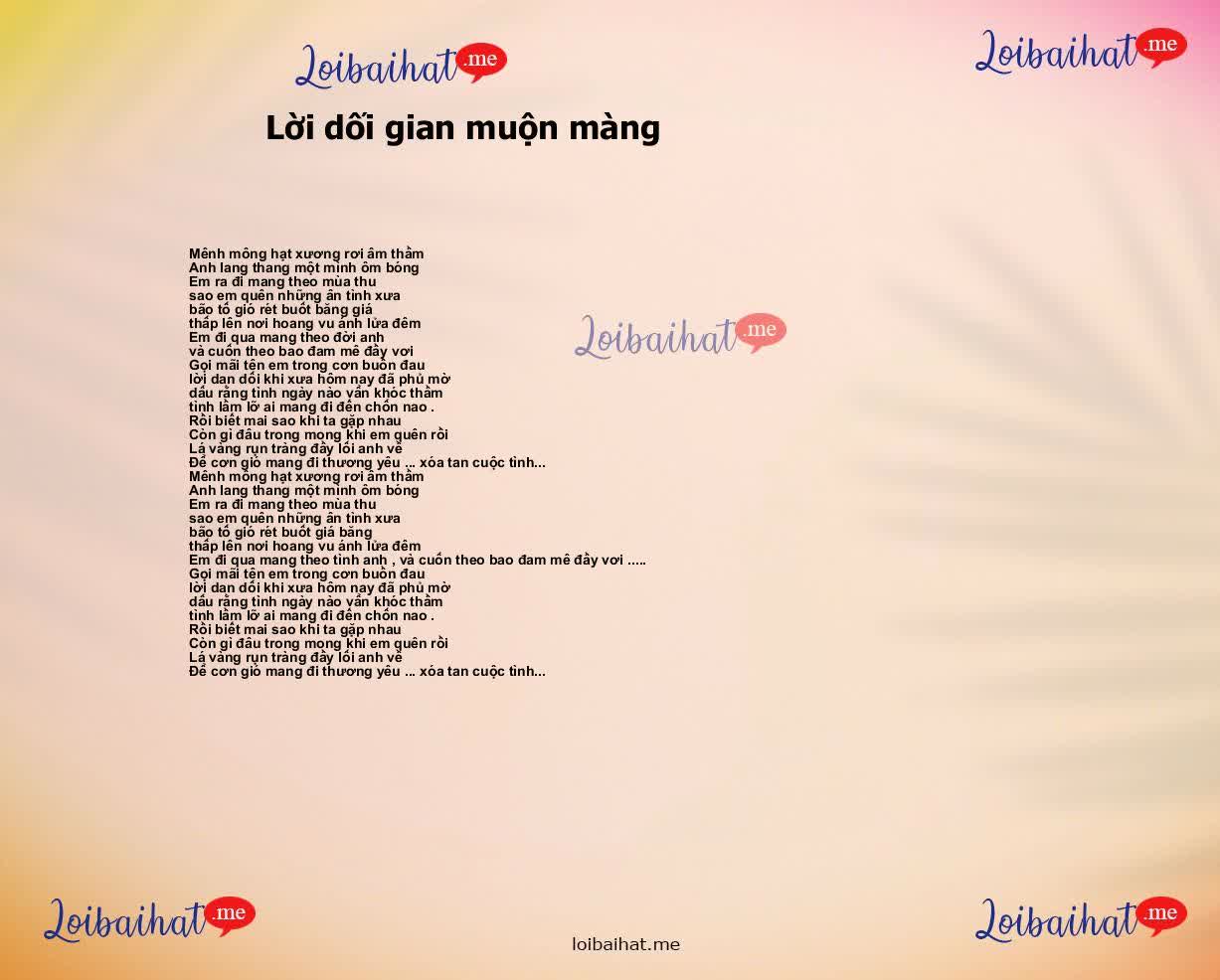 Lời dối gian muộn màng