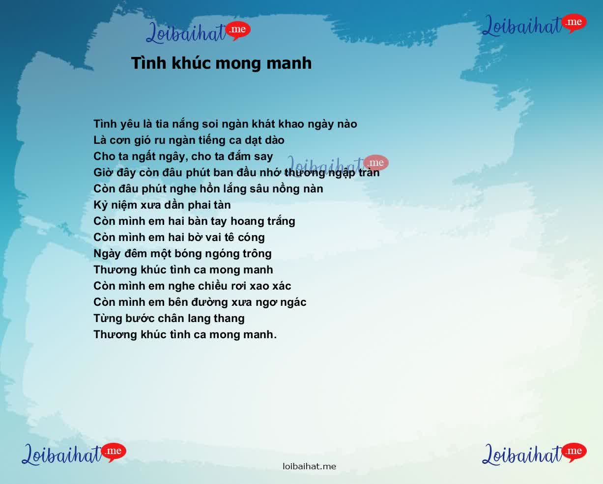 Tình khúc mong manh