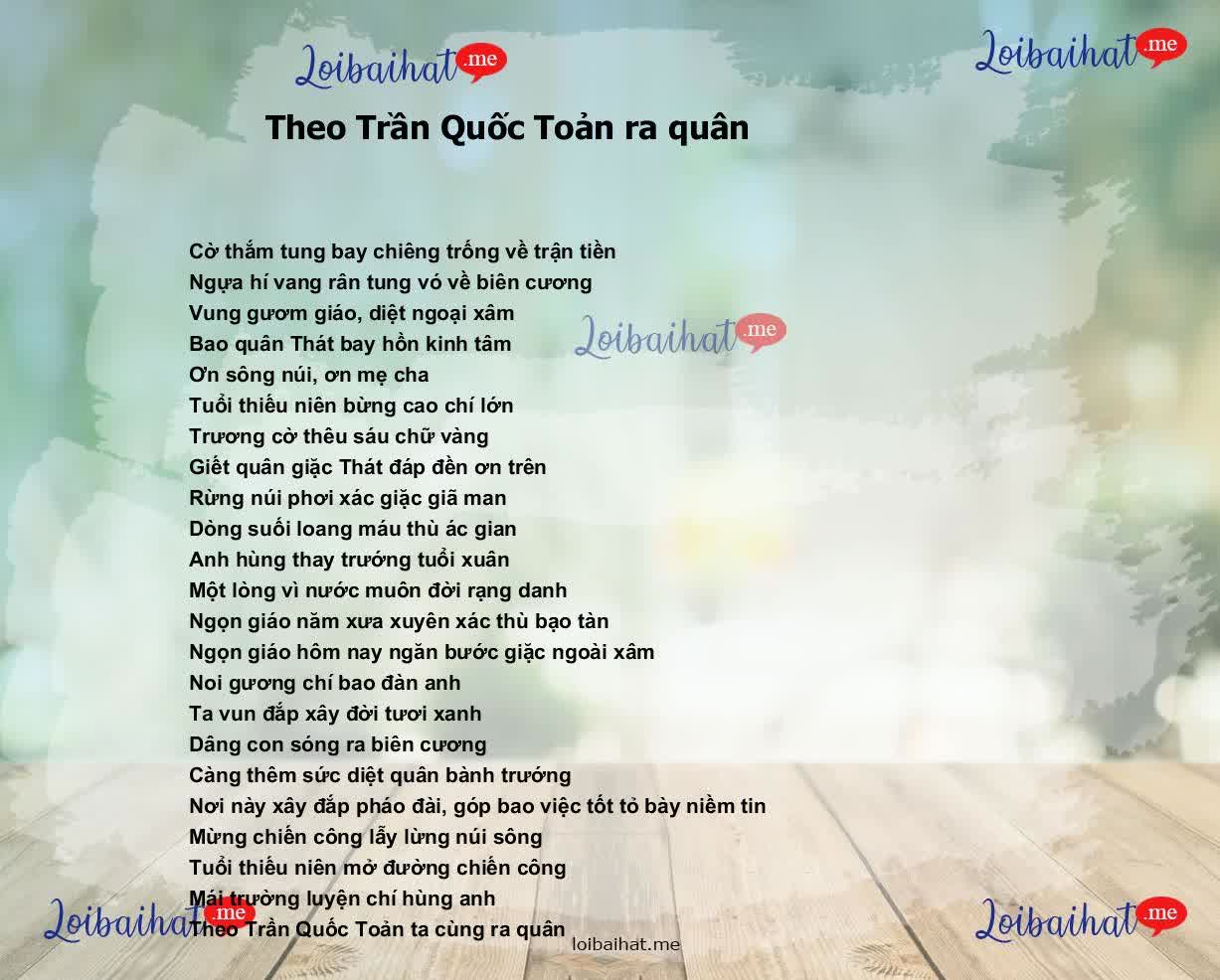 Theo Trần Quốc Toản ra quân