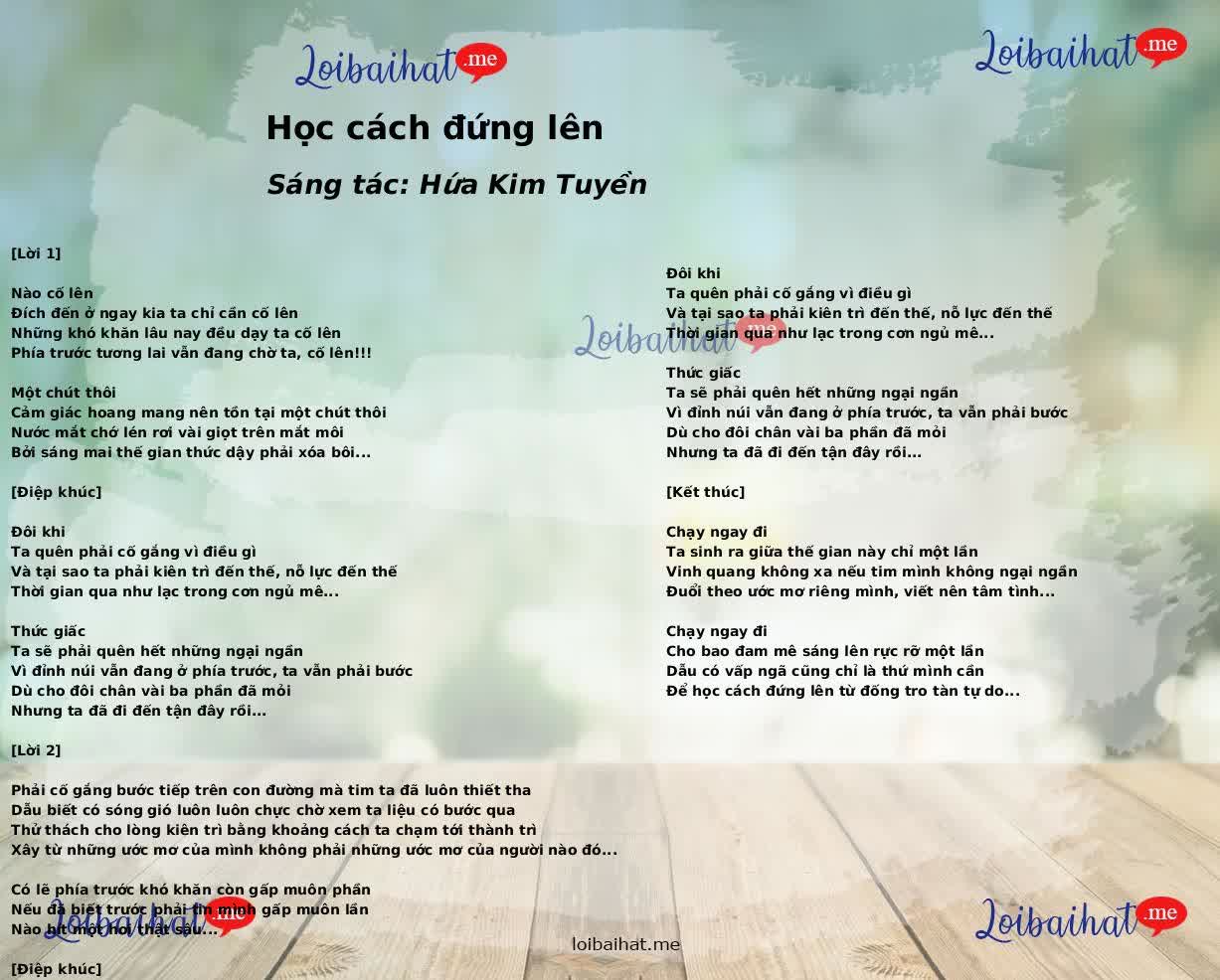 Học cách đứng lên