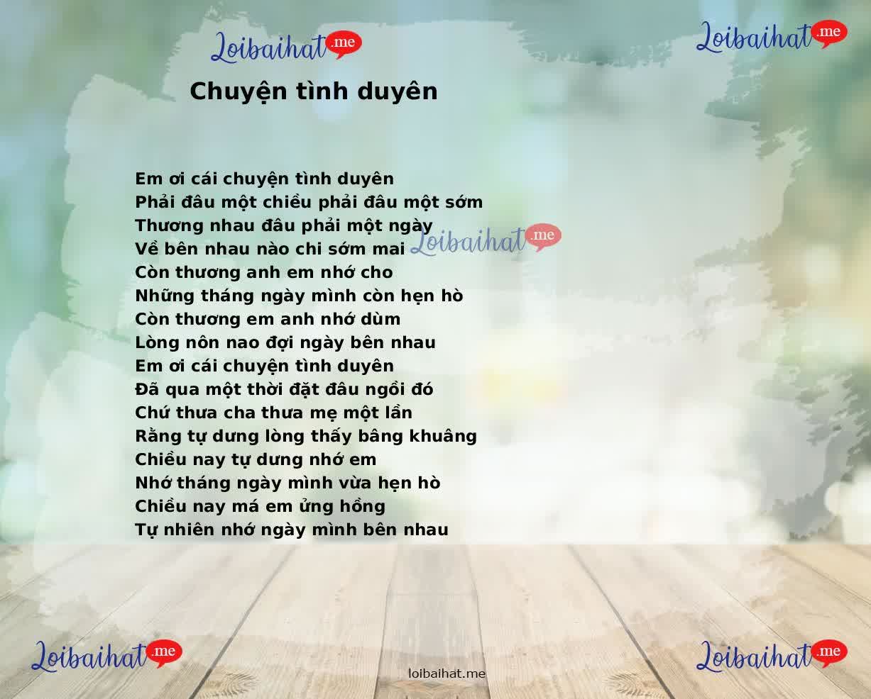 Chuyện tình duyên