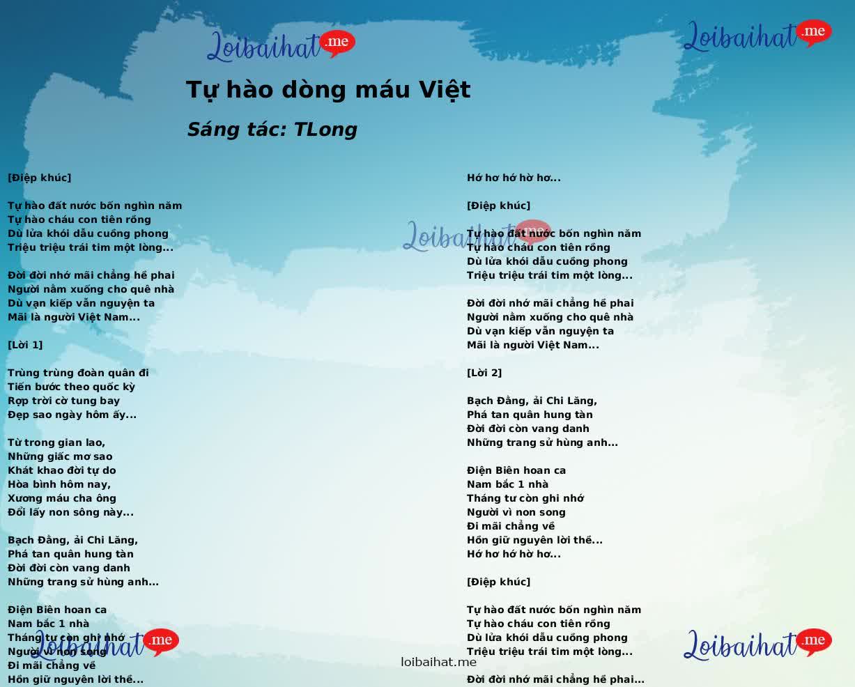 Tự hào dòng máu Việt