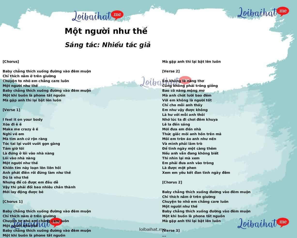 Một người như thế