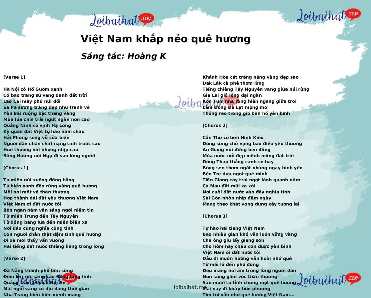 Việt Nam khắp nẻo quê hương