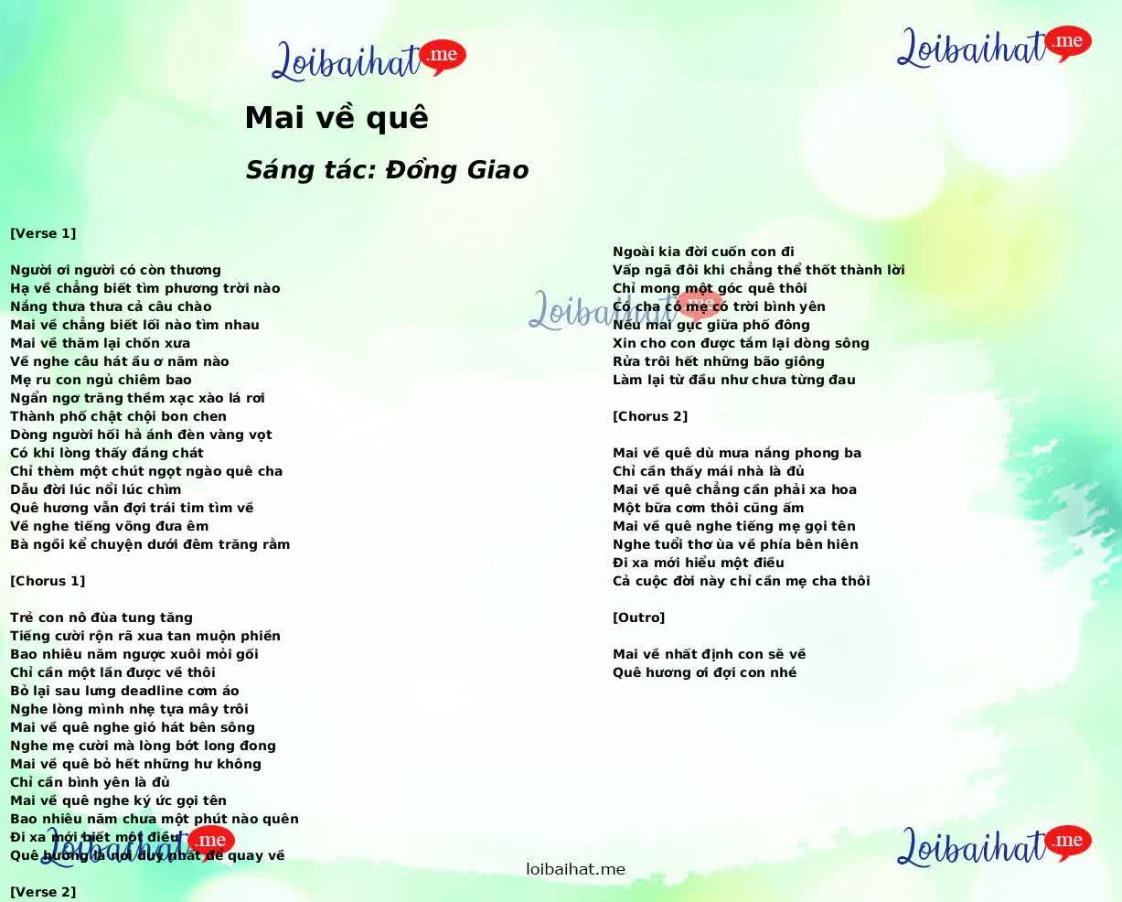 Mai về quê