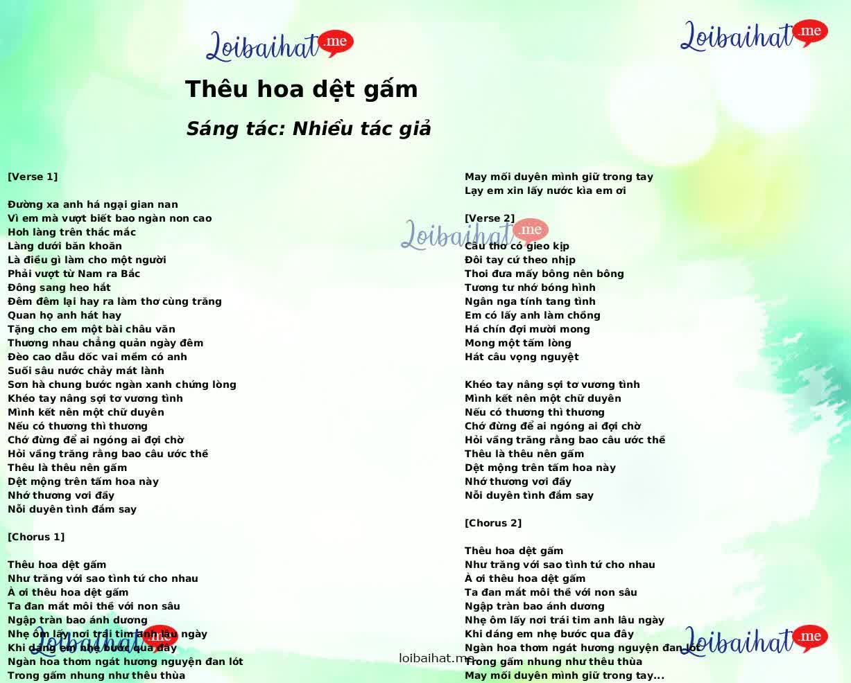 Thêu hoa dệt gấm