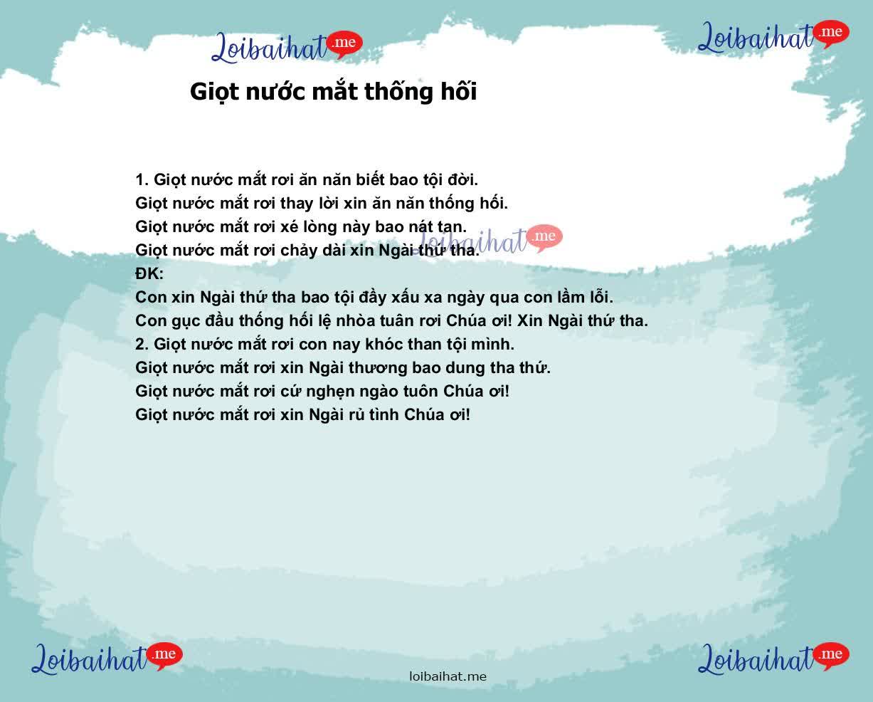 Giọt nước mắt thống hối