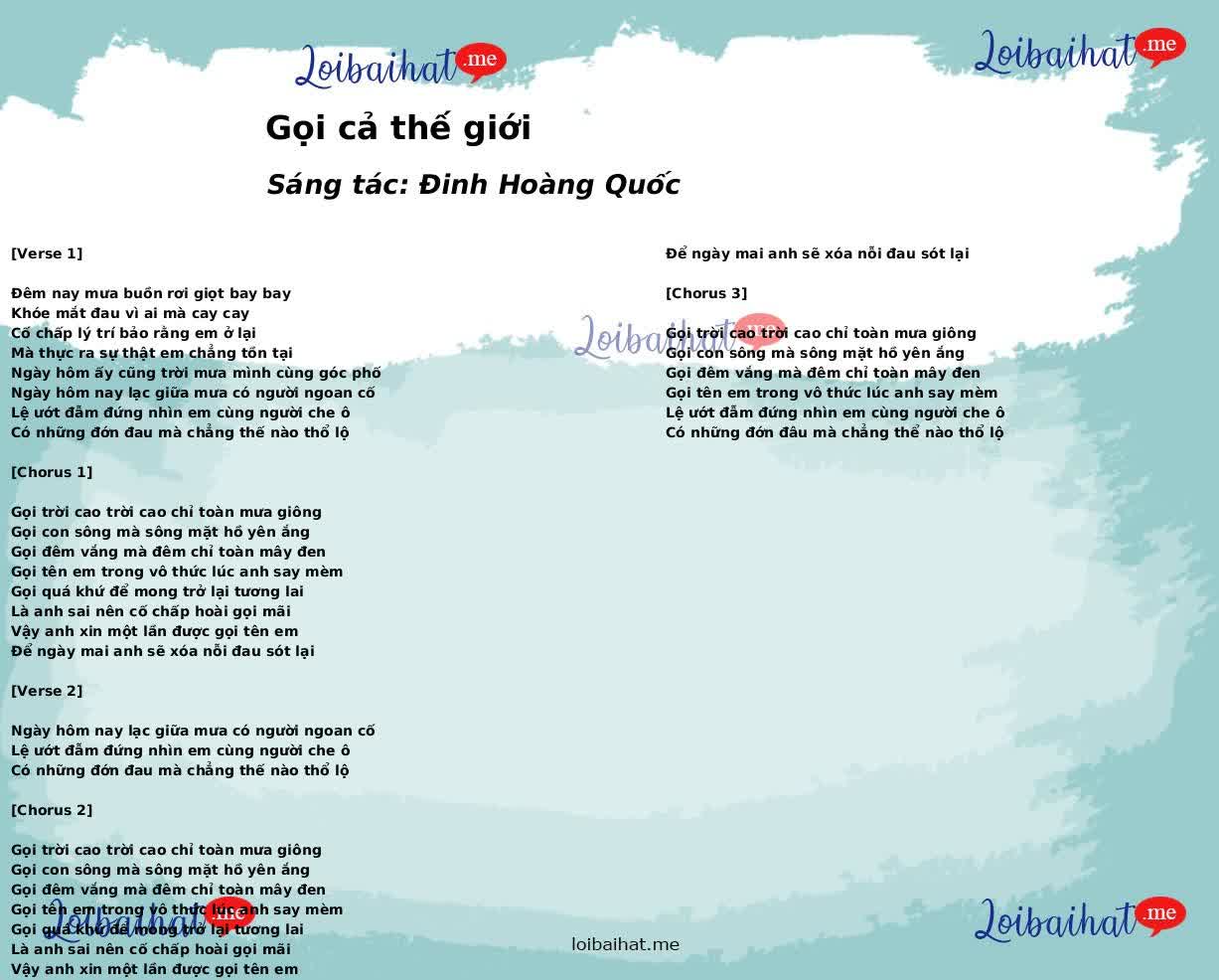 Gọi cả thế giới