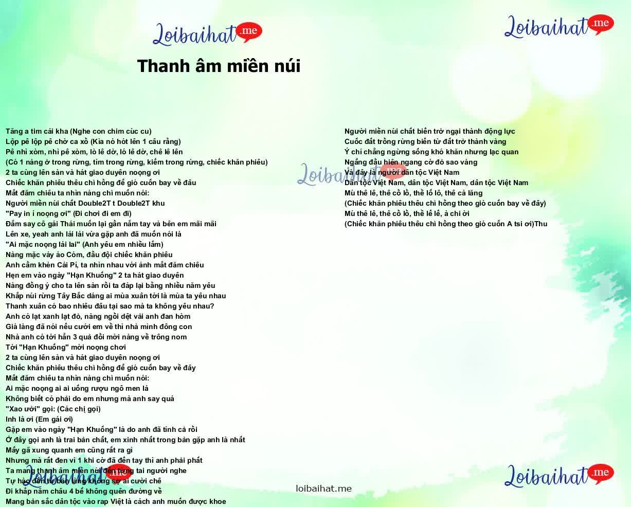 Thanh âm miền núi