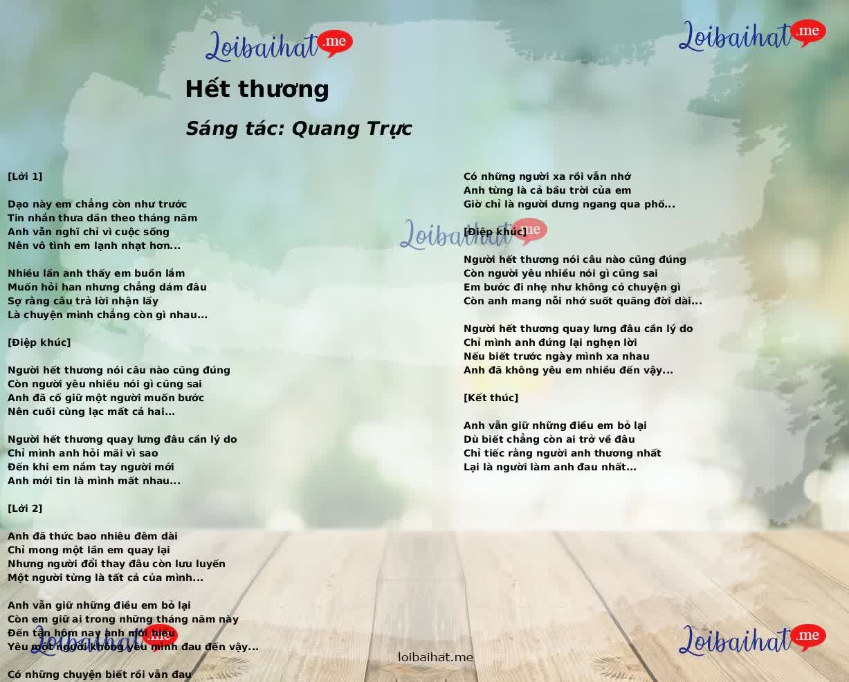 Hết thương