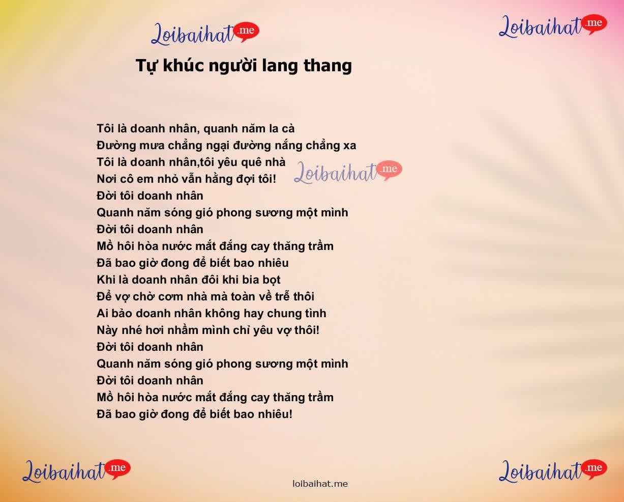 Tự khúc người lang thang