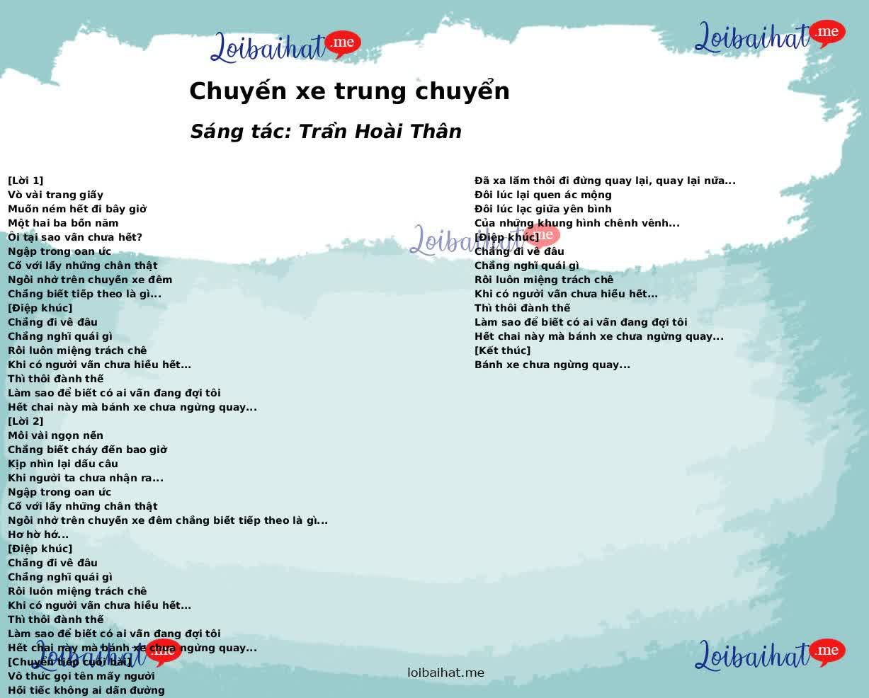 Chuyến xe trung chuyển