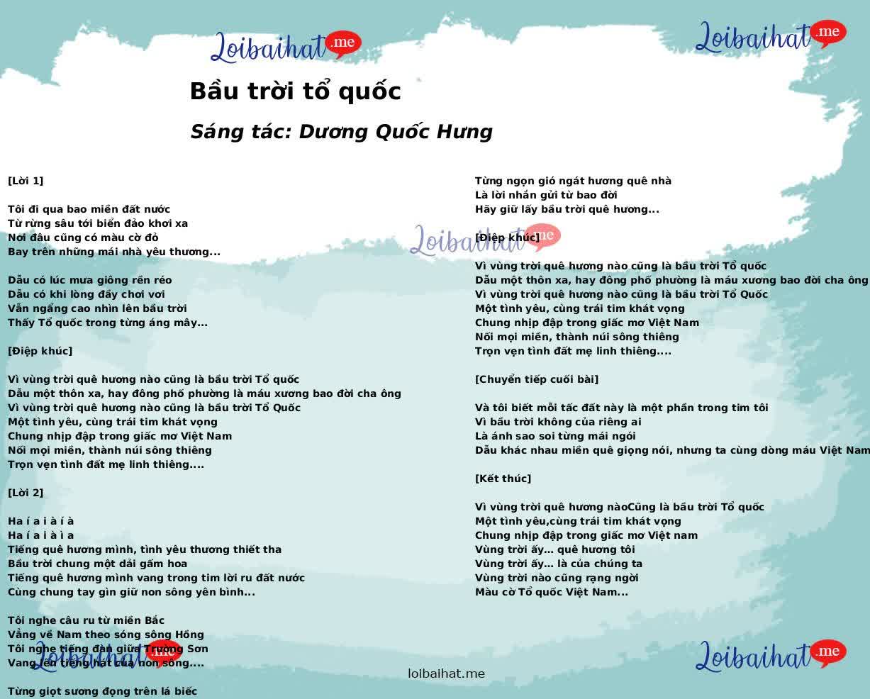 Bầu trời tổ quốc