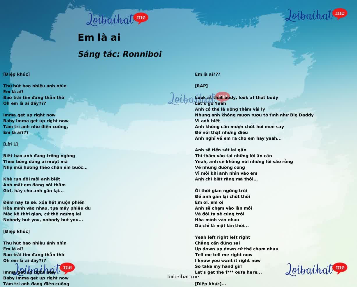 Em là ai
