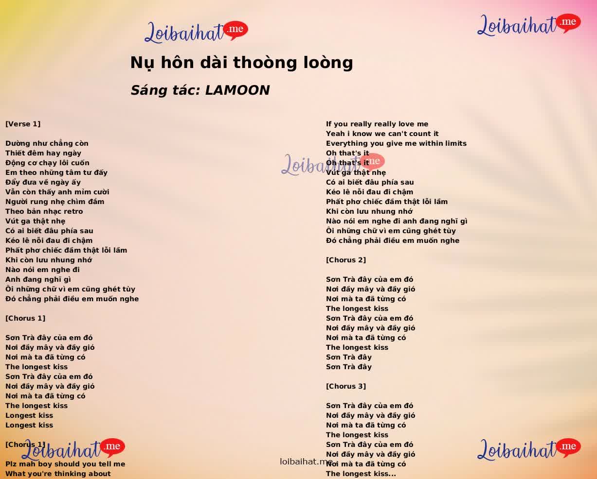 Nụ hôn dài thoòng loòng