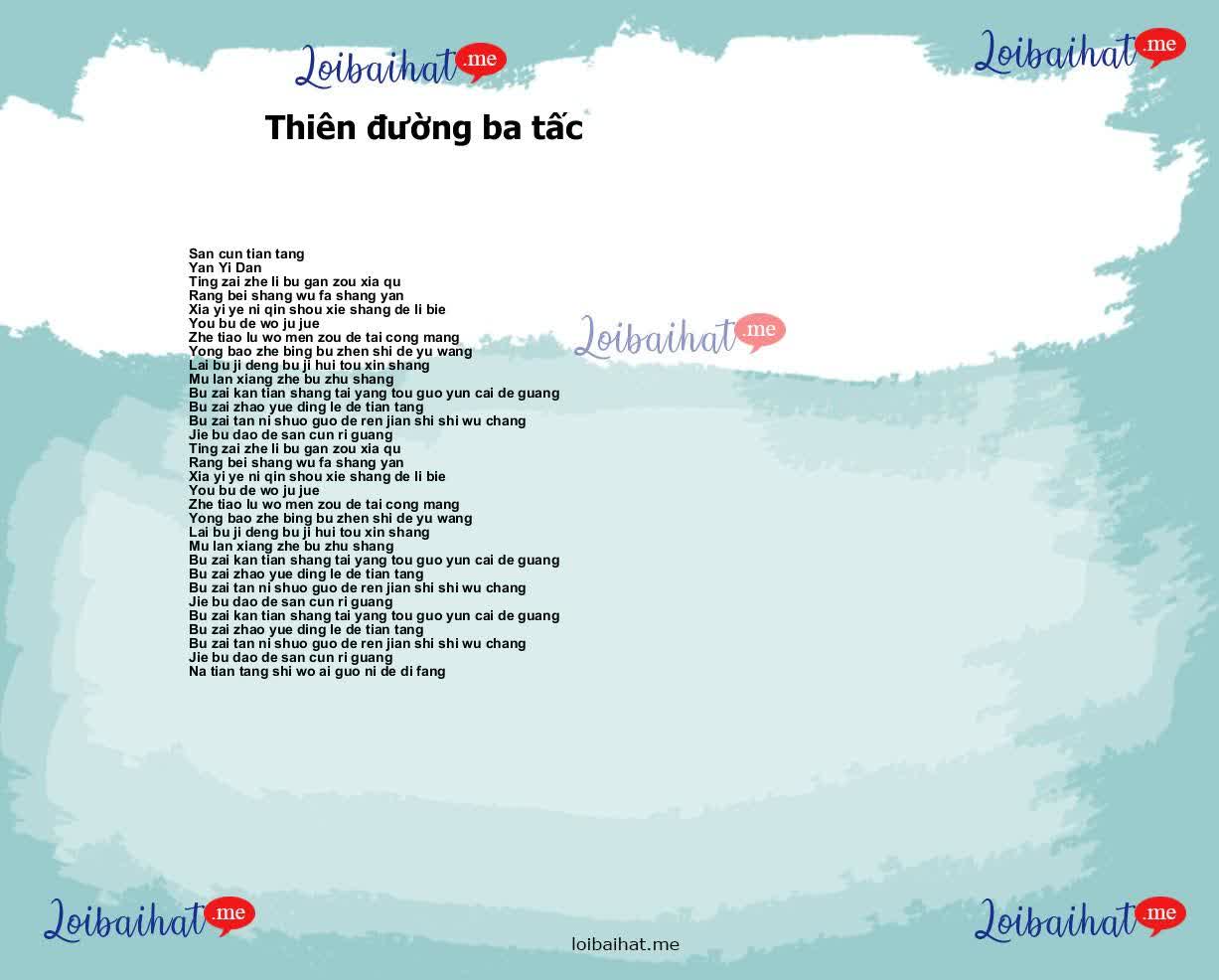 Thiên đường ba tấc