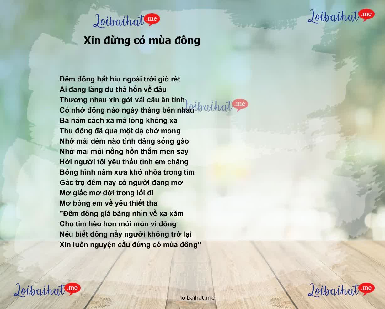 Xin đừng có mùa đông