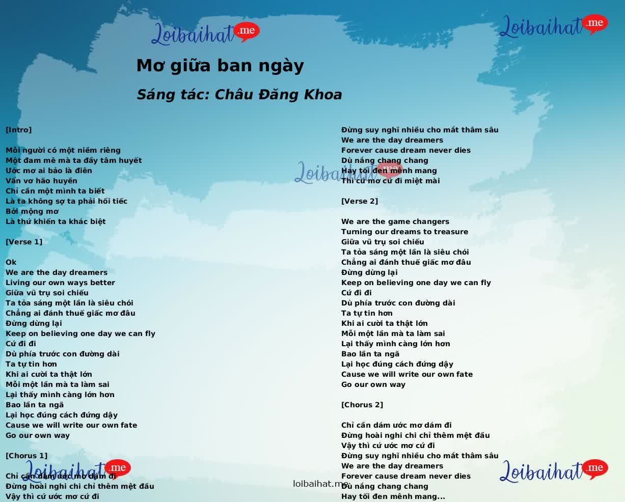 Mơ giữa ban ngày