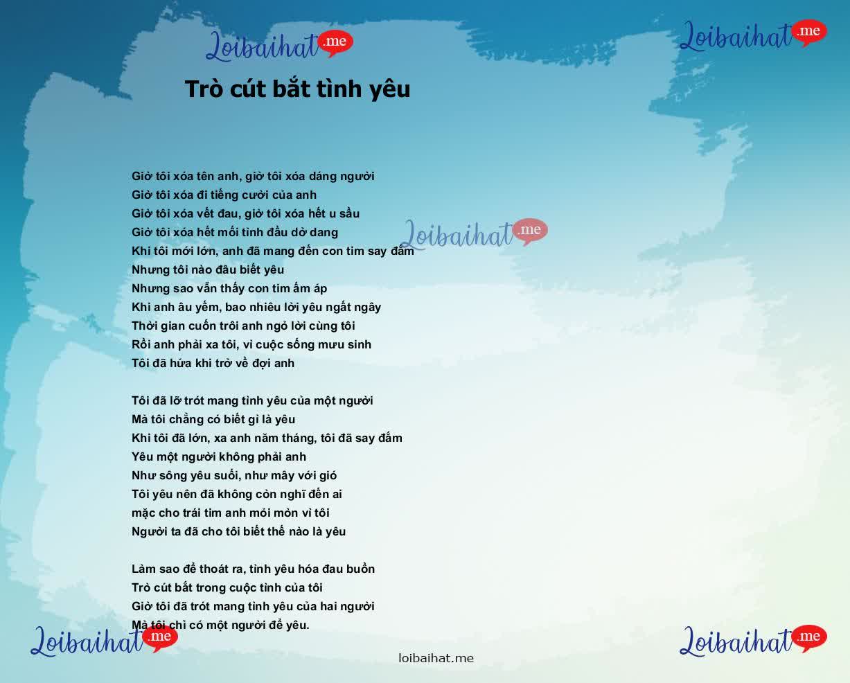 Trò cút bắt tình yêu