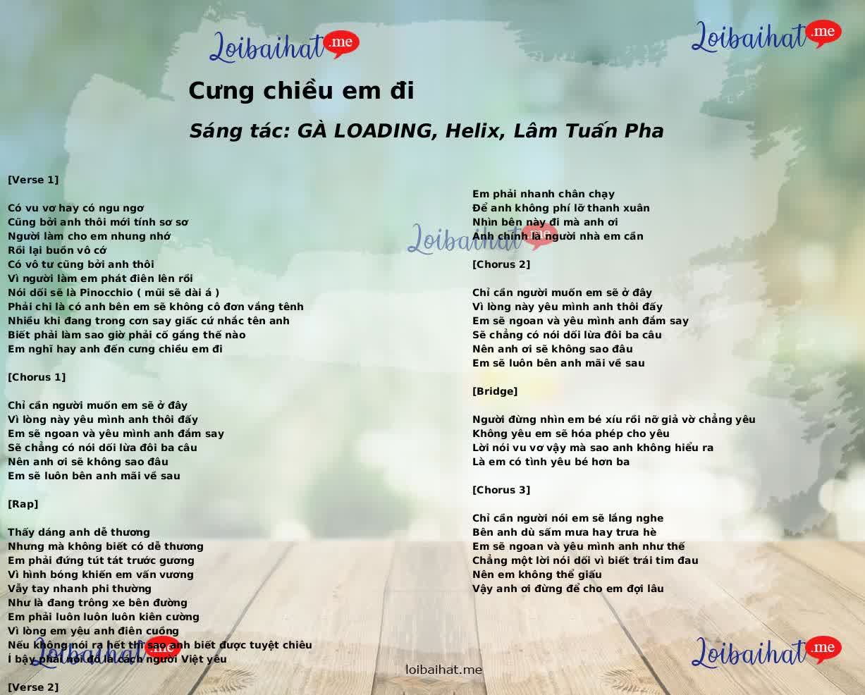 Cưng chiều em đi