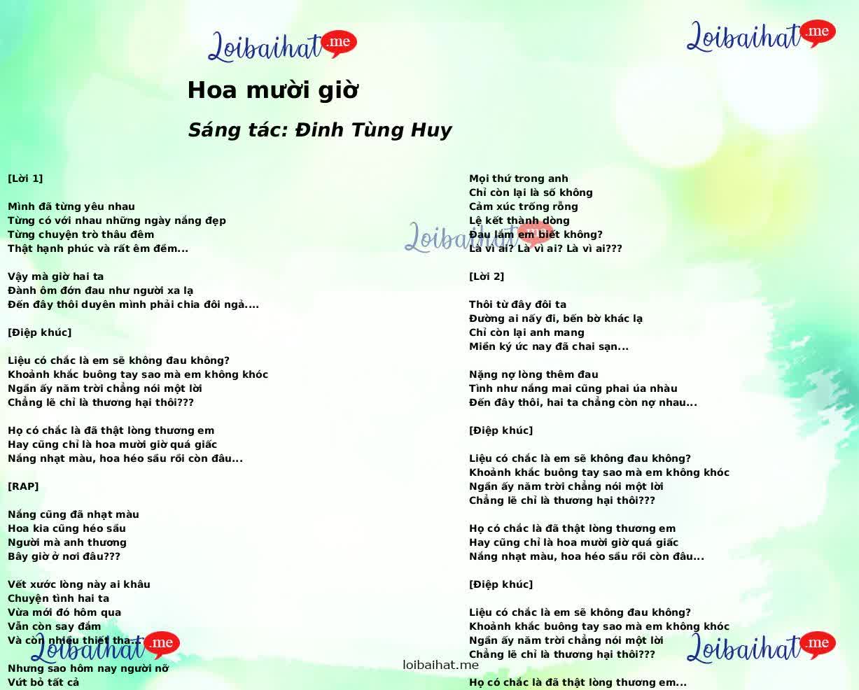 Hoa mười giờ