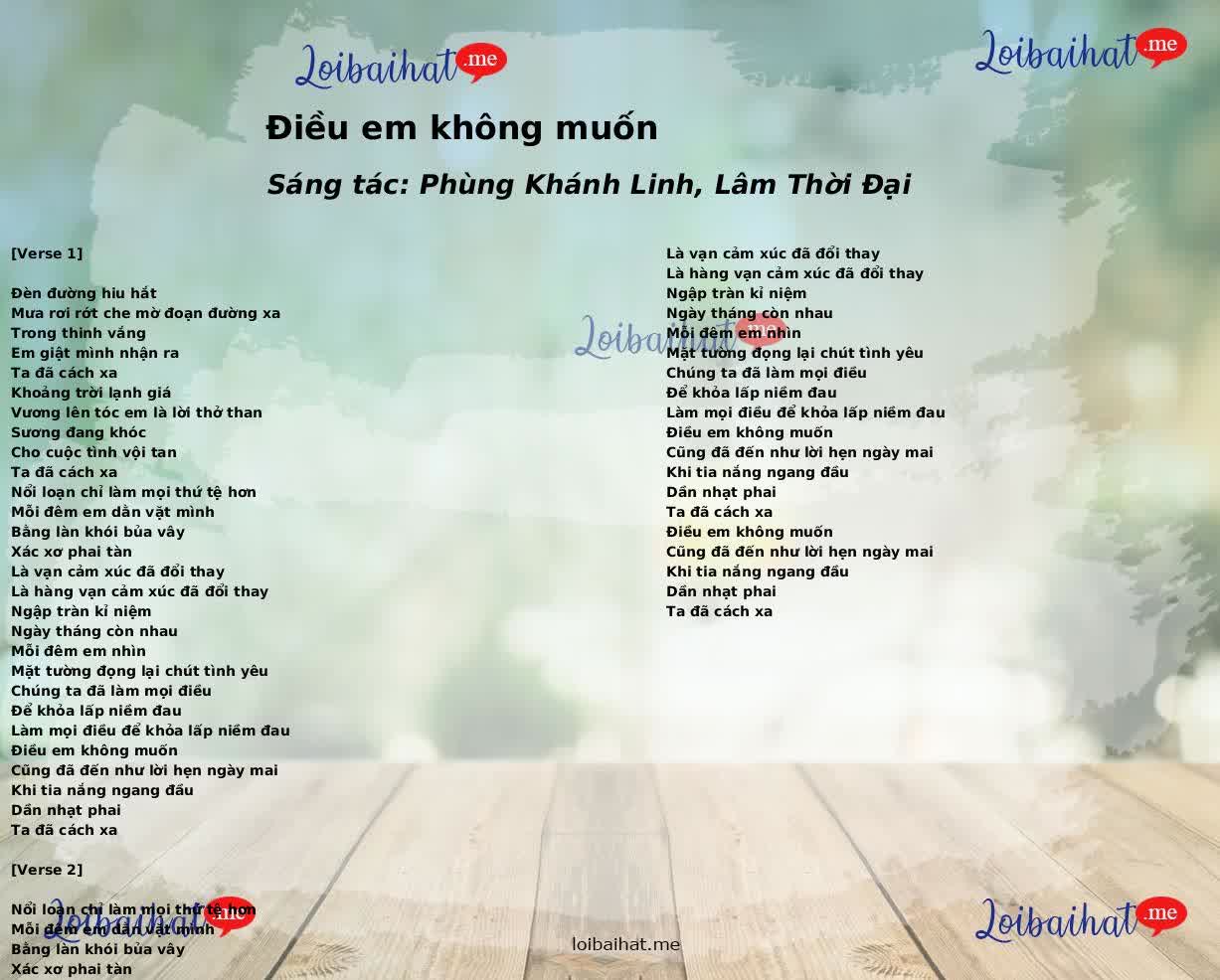 Điều em không muốn