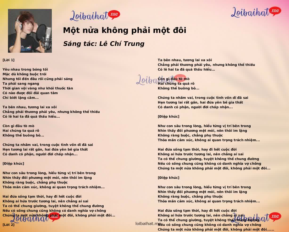 Một nửa không phải một đôi