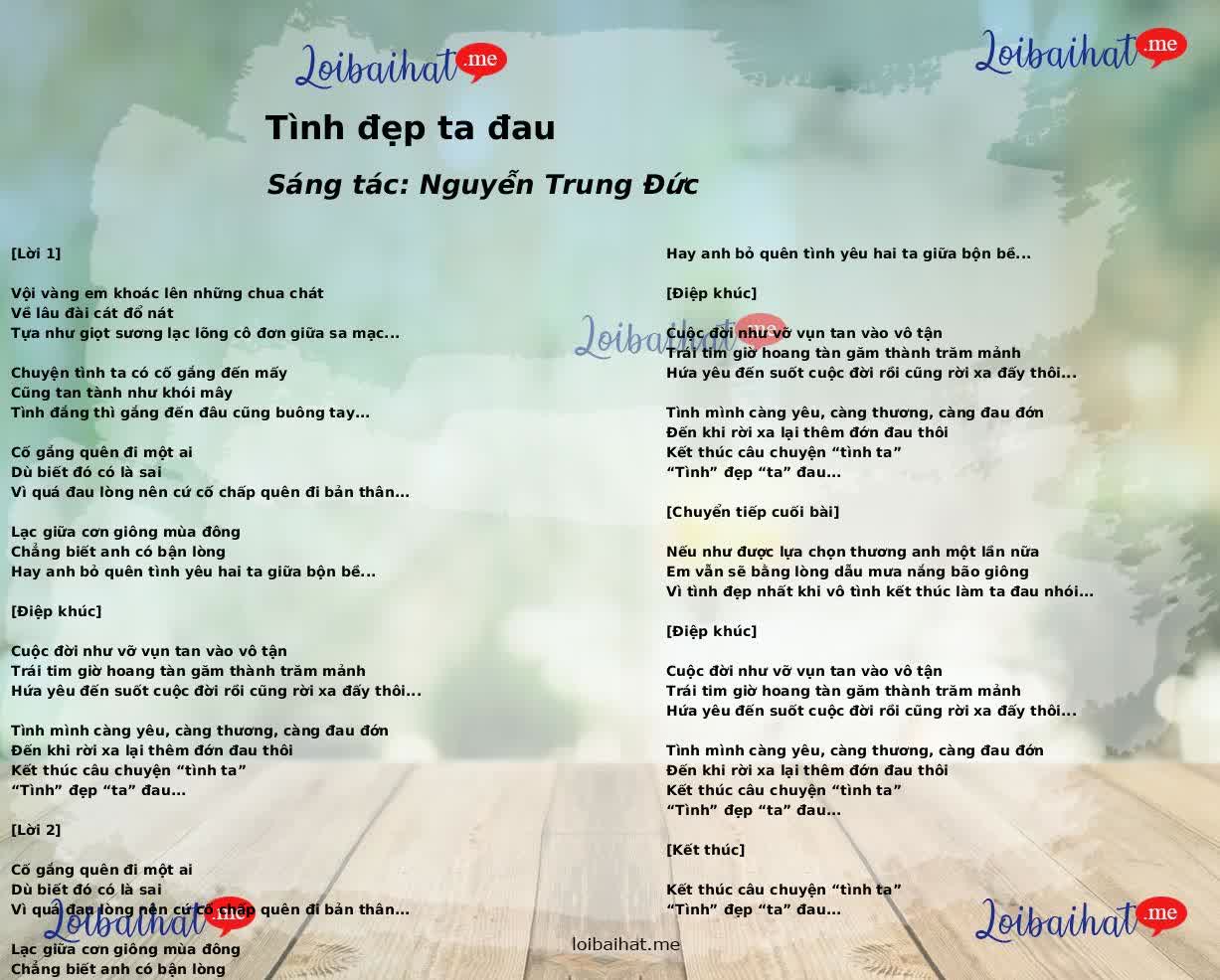 Tình đẹp ta đau