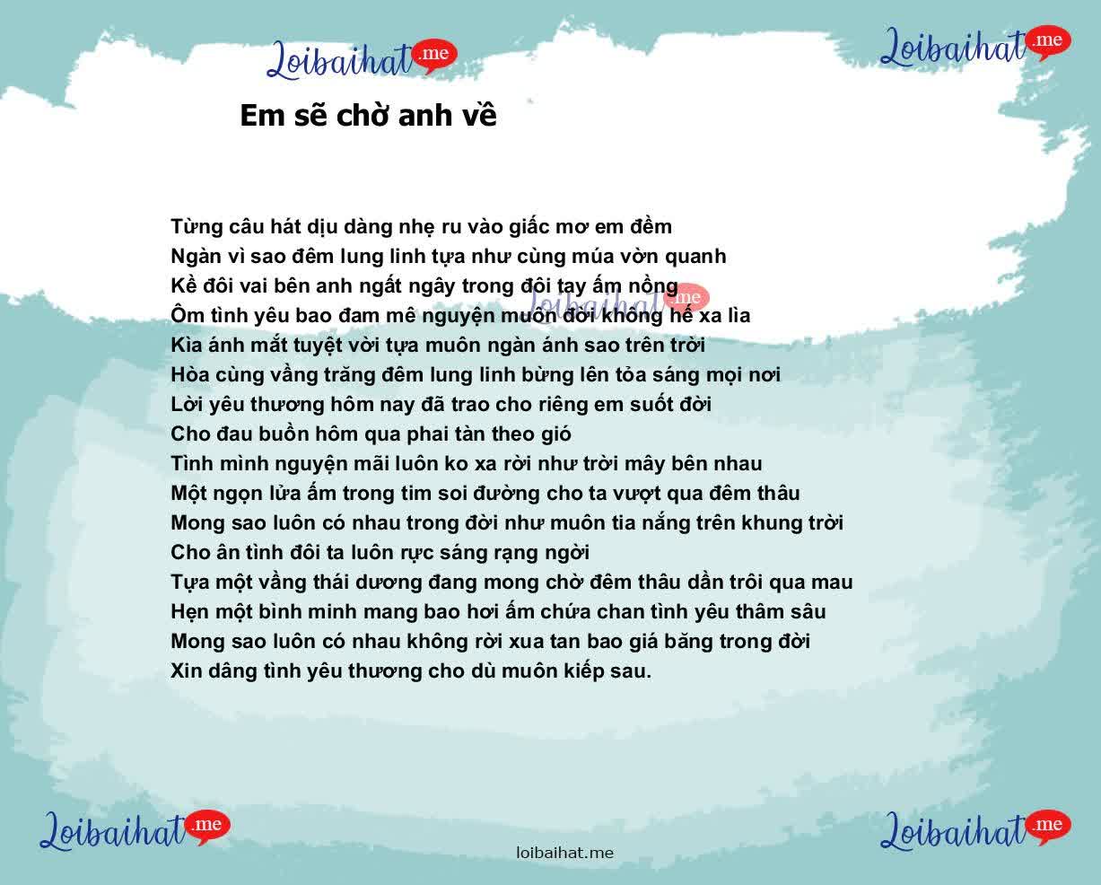 Em sẽ chờ anh về