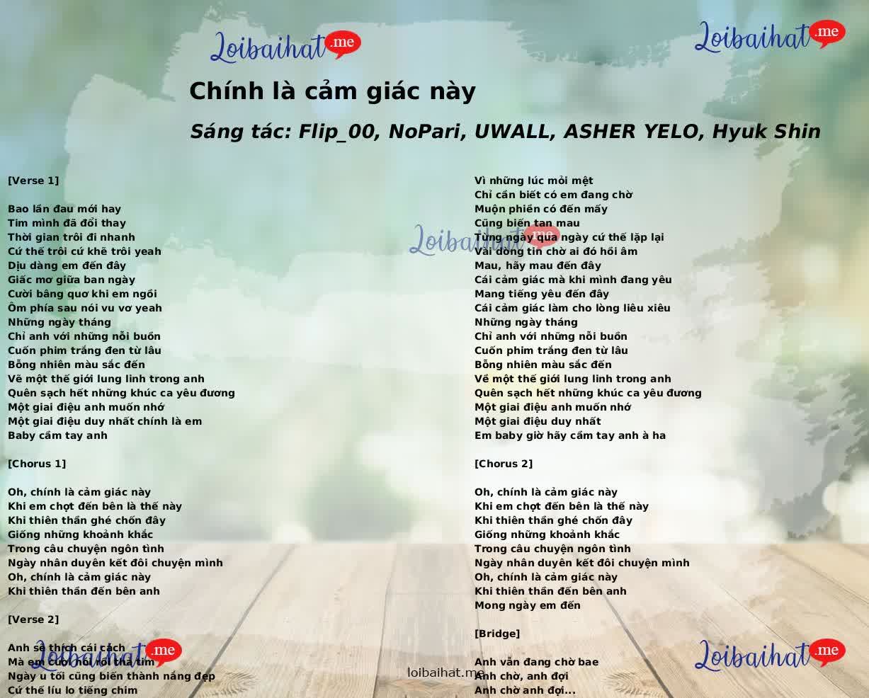 Chính là cảm giác này