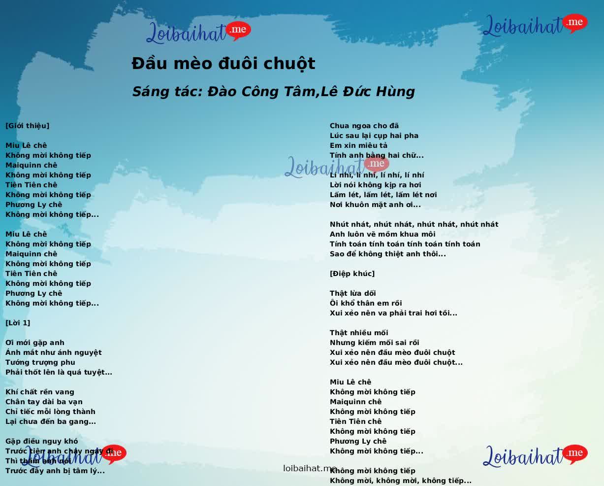 Đầu mèo đuôi chuột