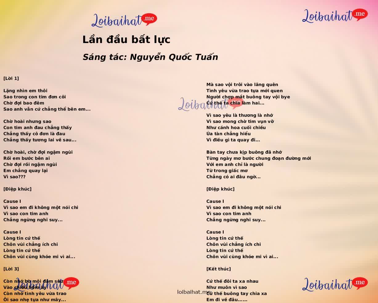 Lần đầu bất lực