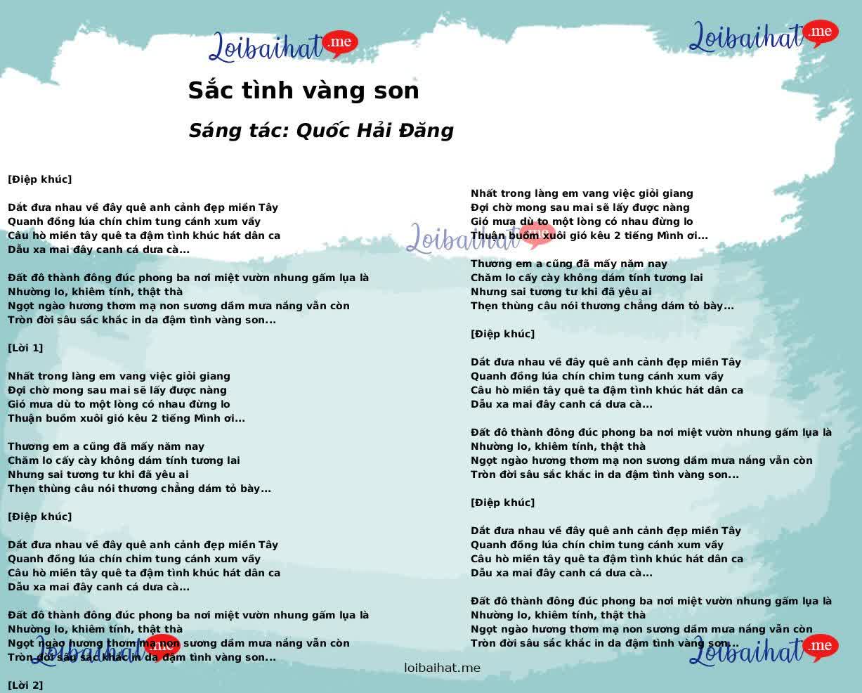 Sắc tình vàng son