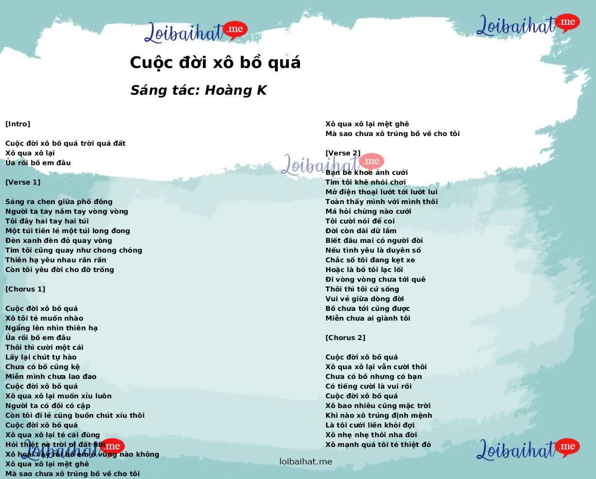 Cuộc đời xô bồ quá