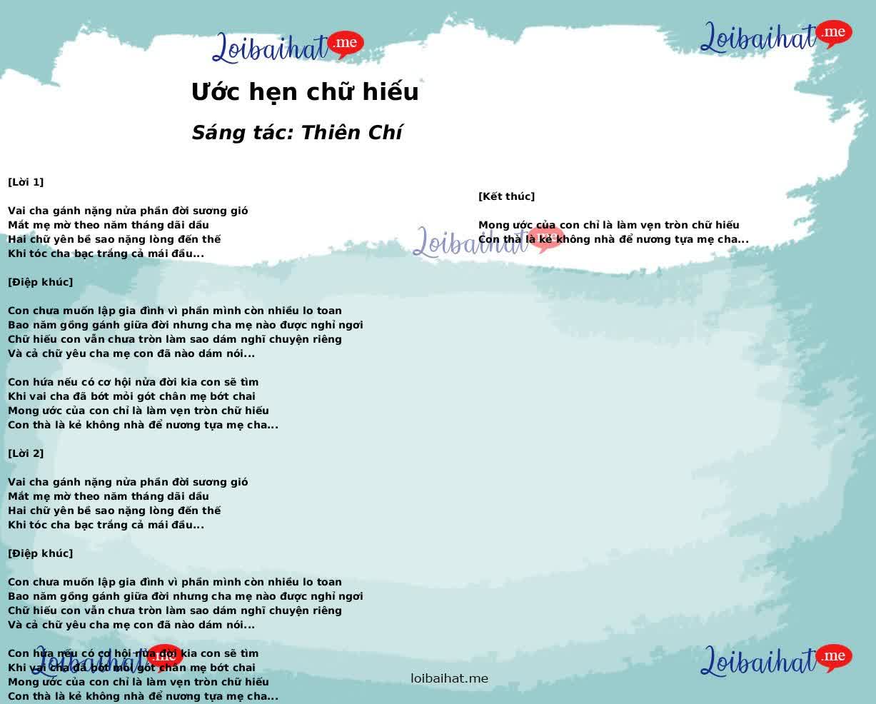 Ước hẹn chữ hiếu