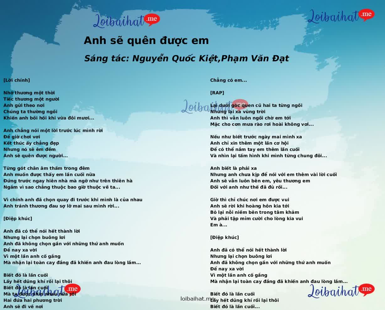 Anh sẽ quên được em