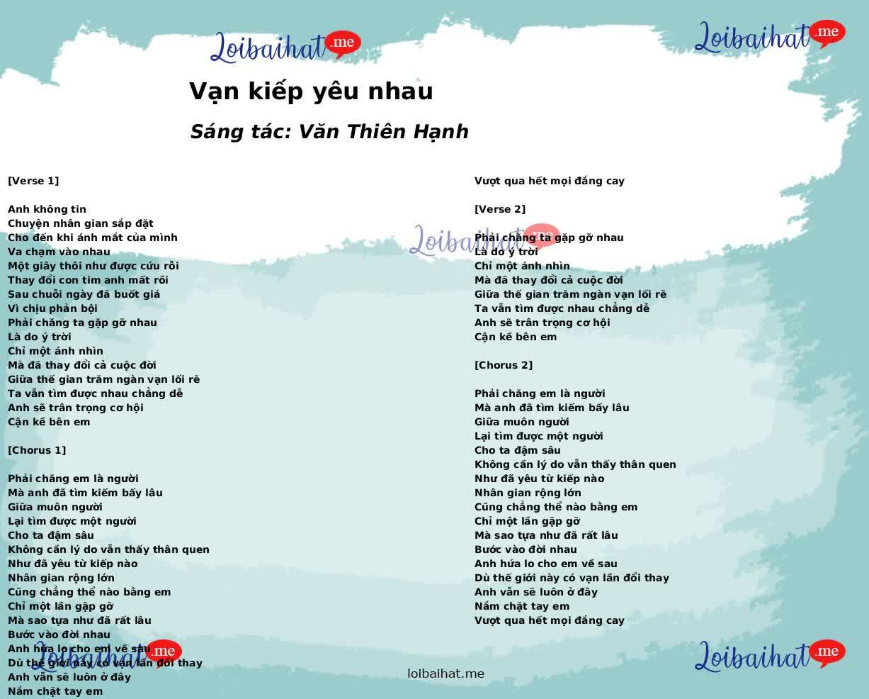Vạn kiếp yêu nhau